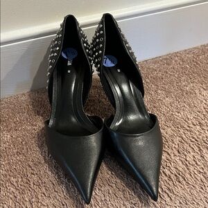 Zara Black Studded Heels